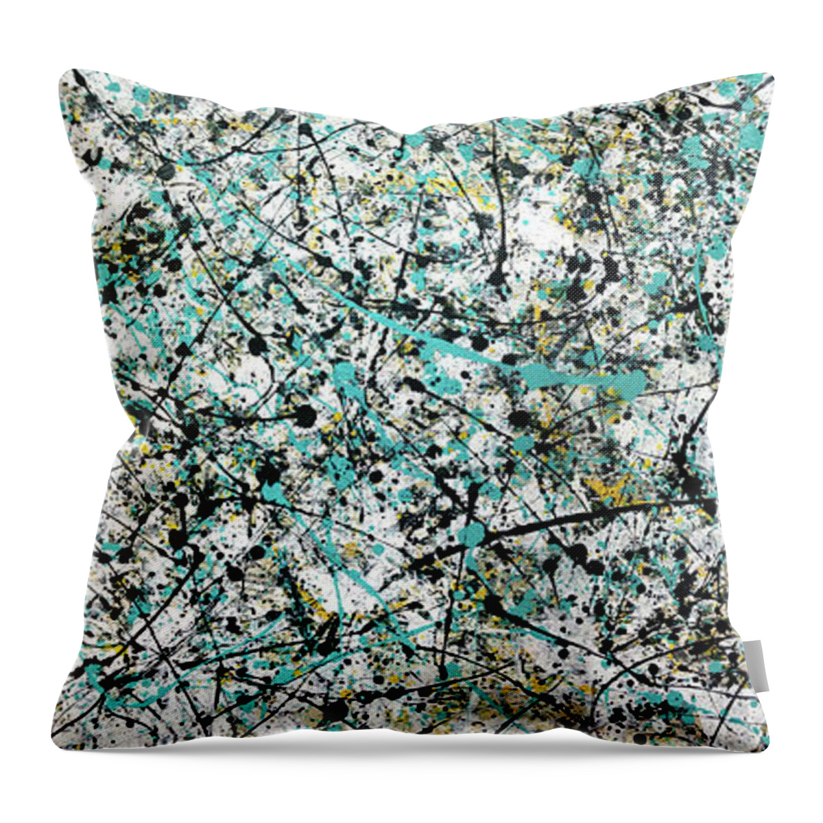 Abstract Throw Pillow featuring the painting Jupiter Jam by Diane Thornton