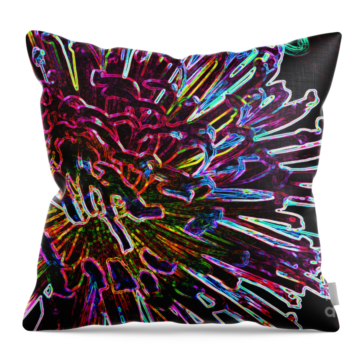 Flowers In The Kitchen Throw Pillow featuring the photograph Kaleidoscopic by Julie Lueders 