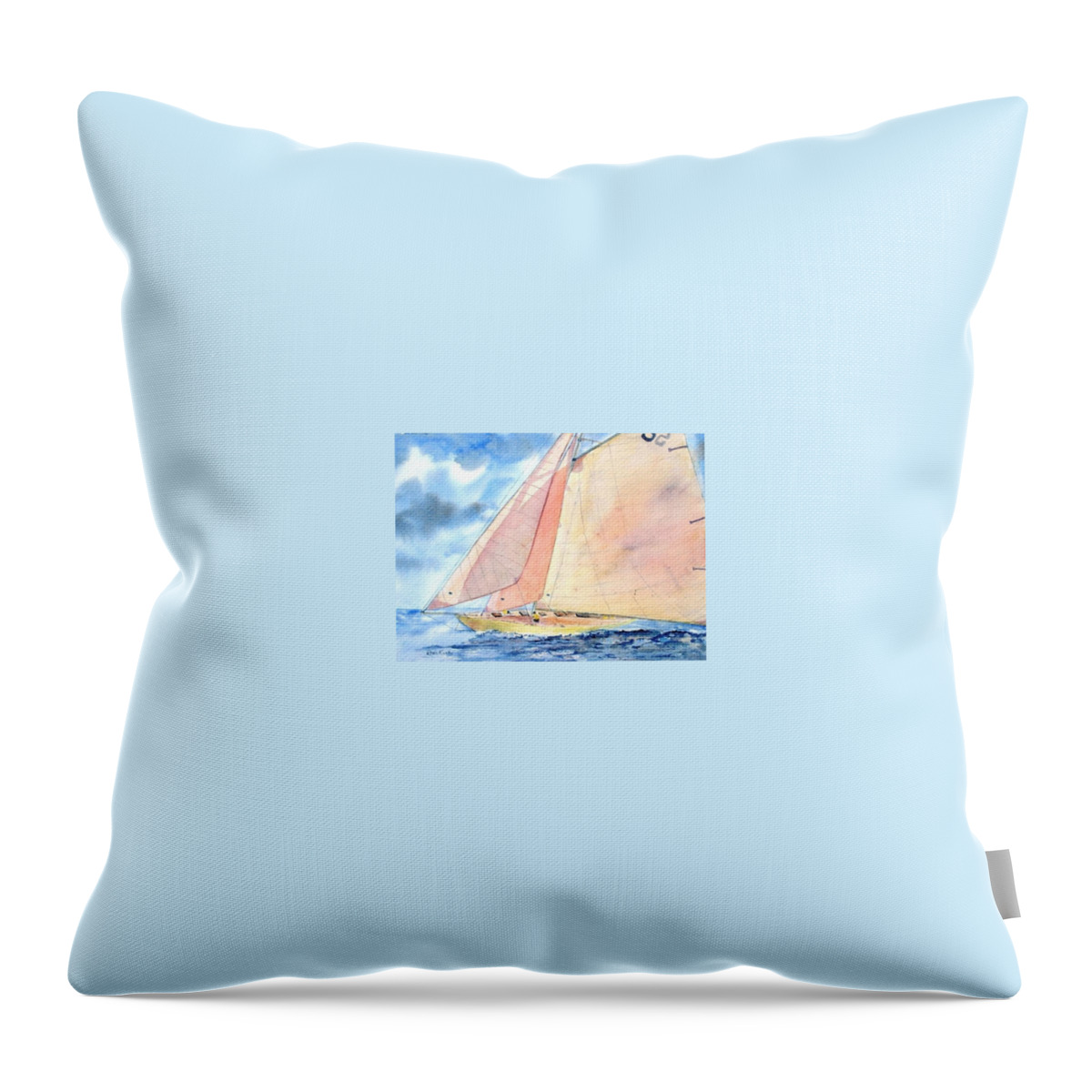 Yacht Throw Pillow featuring the painting Kate by Diane Kirk