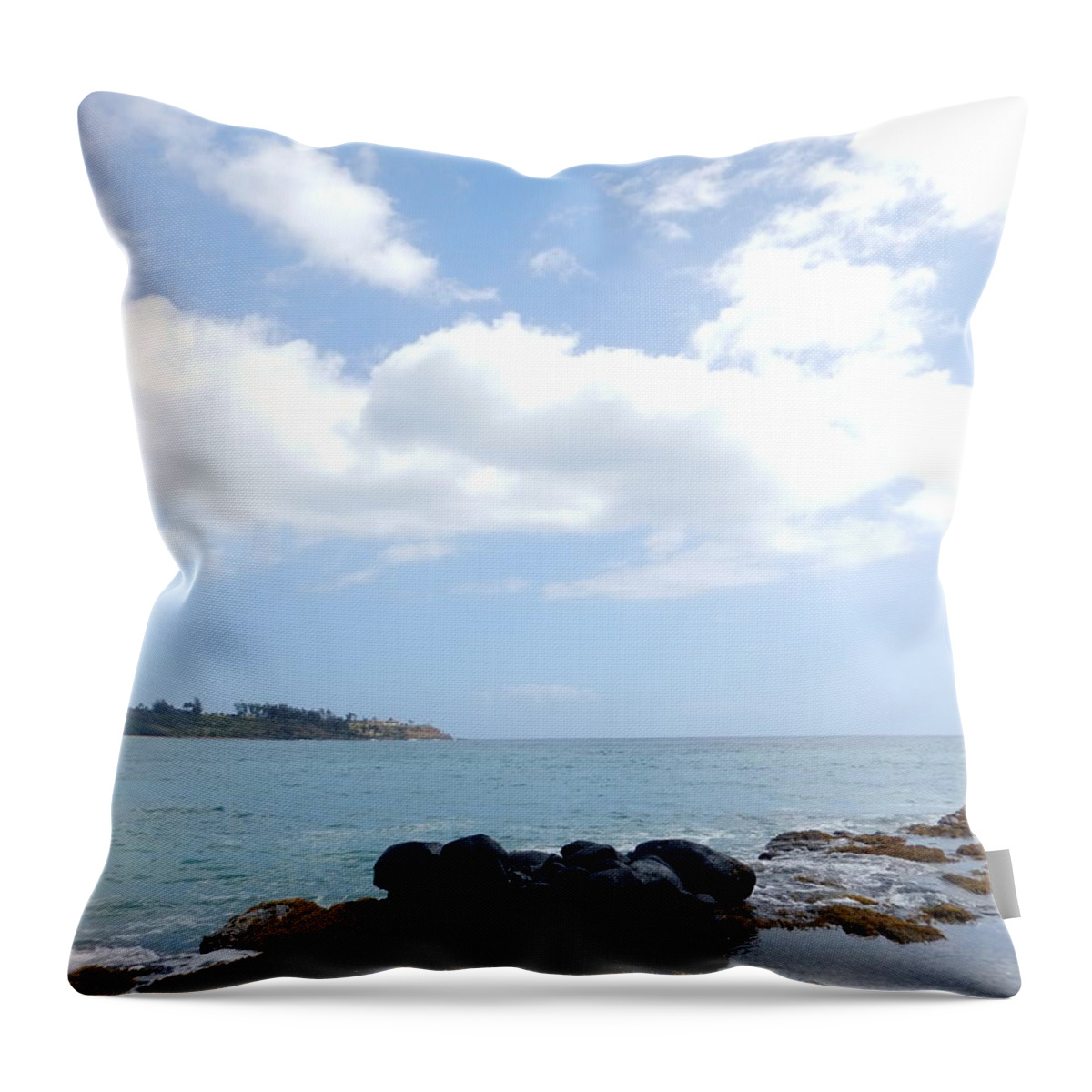 Kauai Throw Pillow featuring the photograph Kauai Coastline by Amy Fose