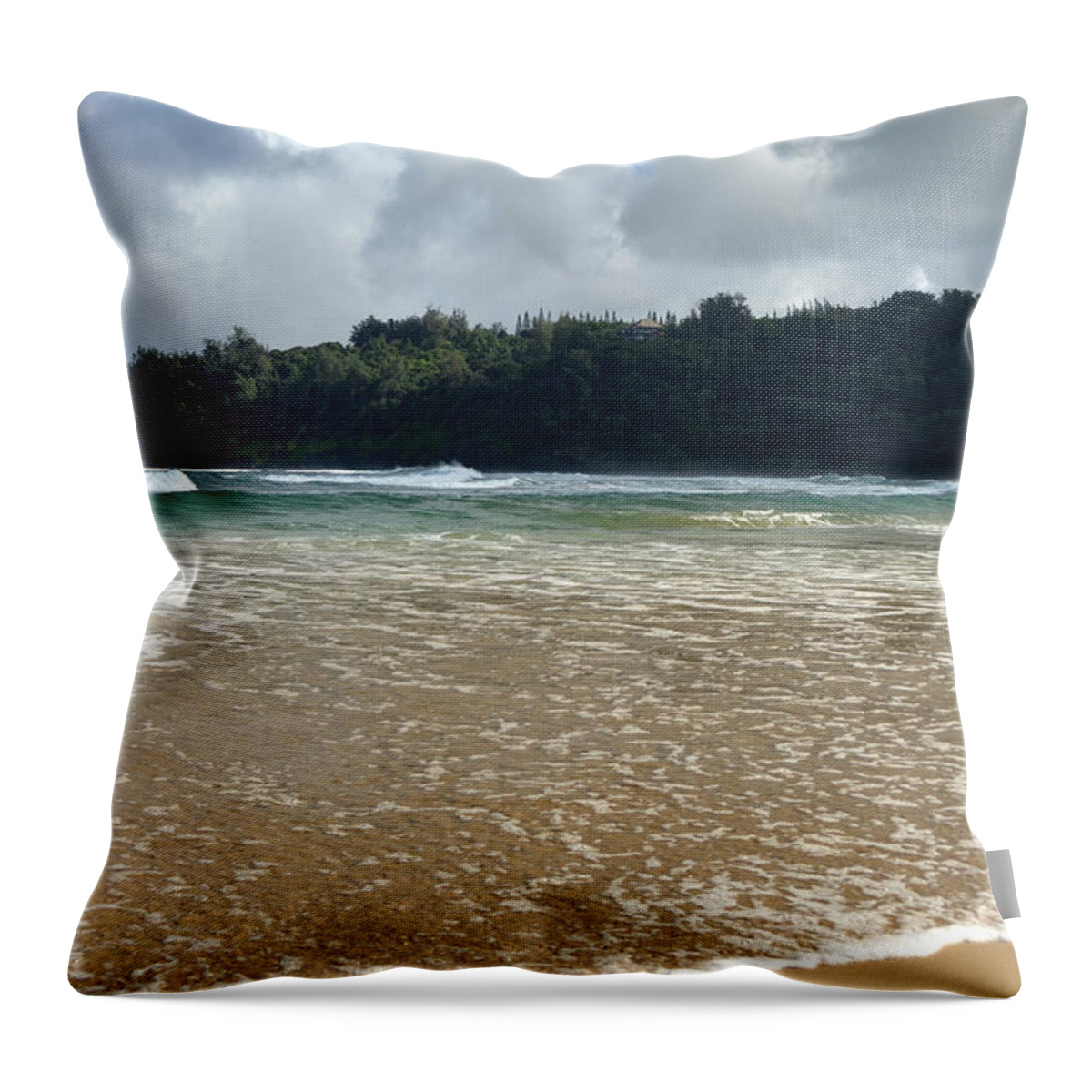 Kauai Throw Pillow featuring the photograph Kauai Shoreline by Amy Fose