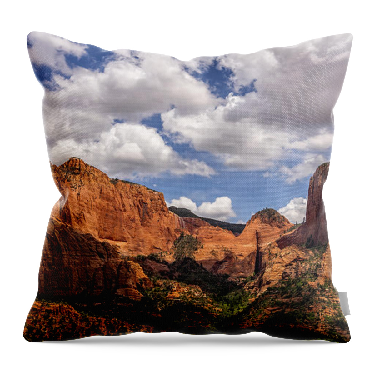 Kolob Canyon Throw Pillow featuring the photograph Kolob Canyon Zion National Park by Steve L'Italien