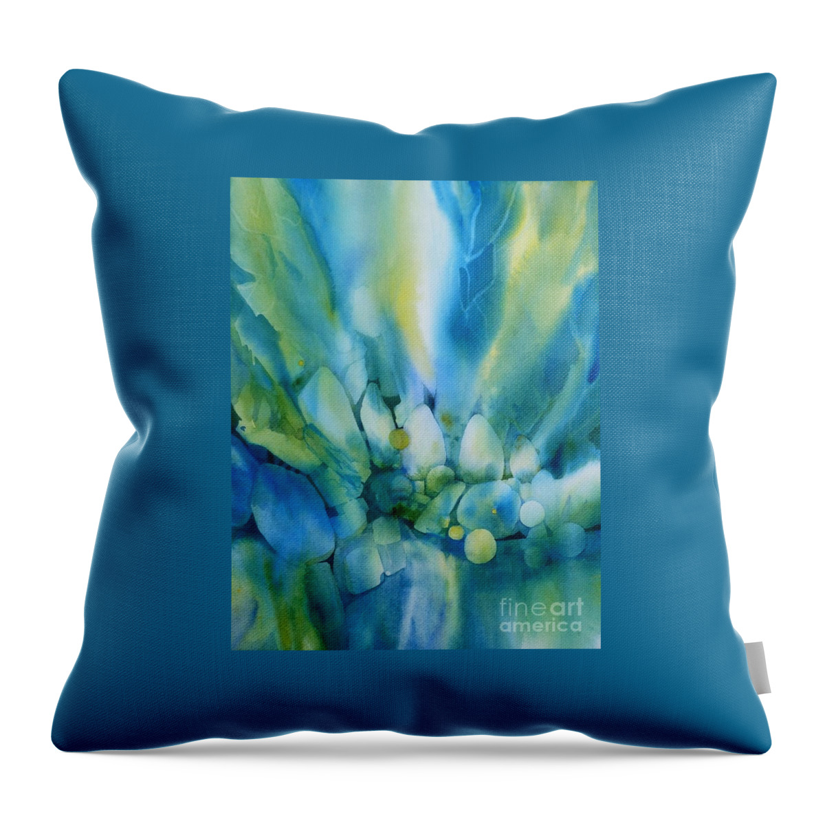 Pierres Throw Pillow featuring the painting La Lumiere Tombe by Donna Acheson-Juillet