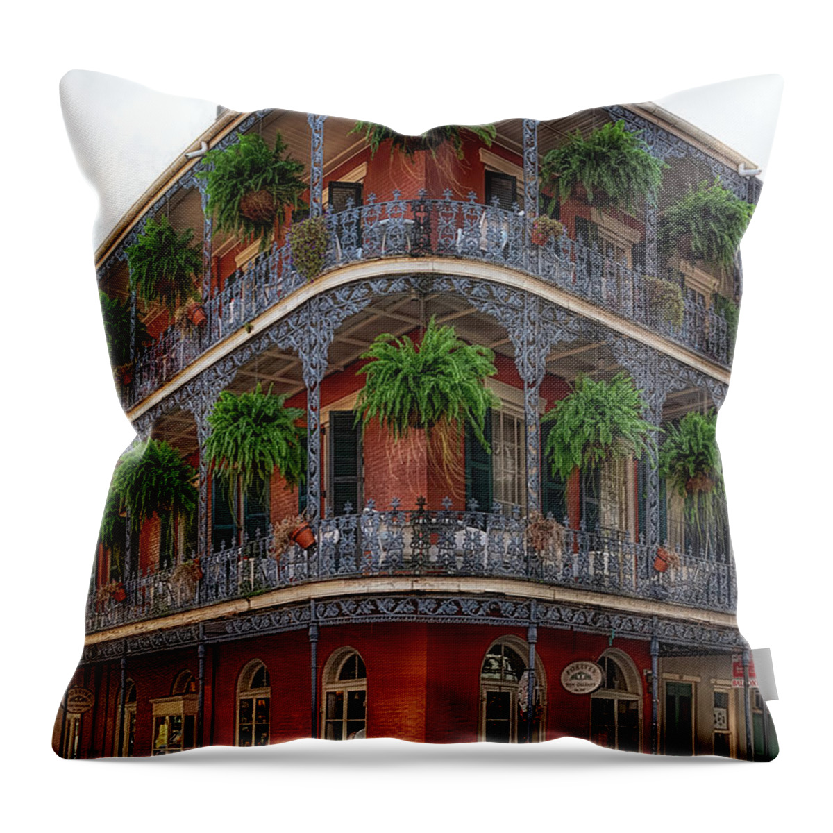 Labranche House Throw Pillow featuring the photograph LaBranche House by Susan Rissi Tregoning