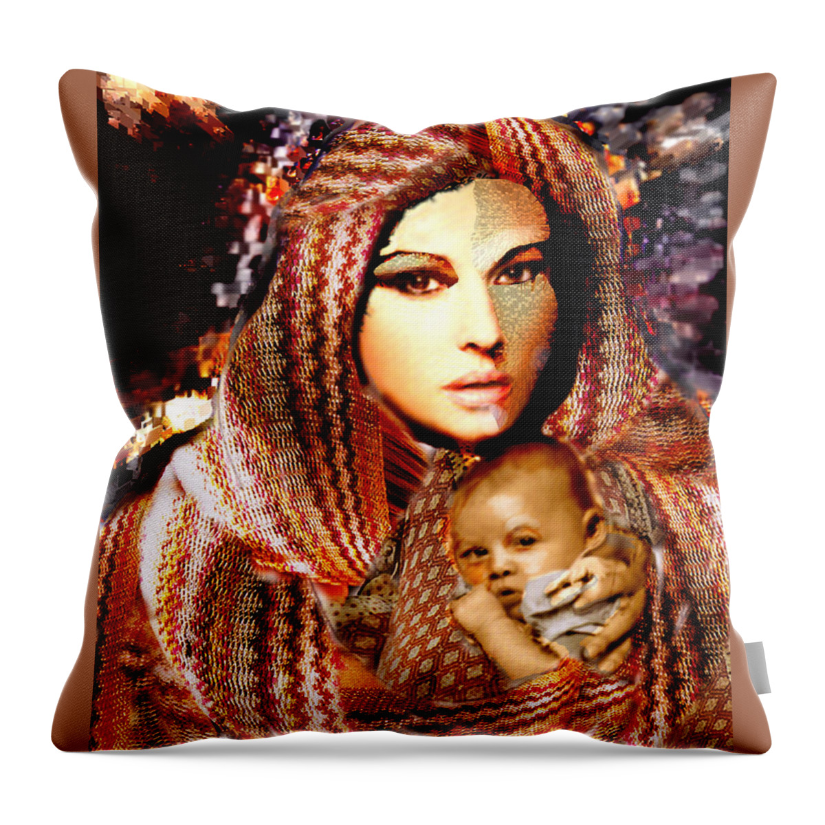 Ladyt Madonna Throw Pillow featuring the digital art Lady Madonna by Seth Weaver