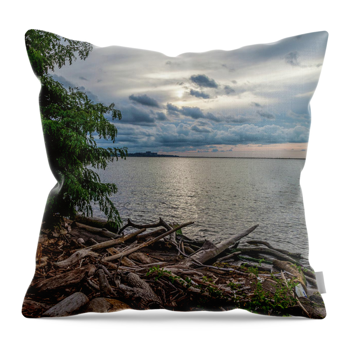 Lake Erie Throw Pillow featuring the photograph Lake Erie Serenade by Lon Dittrick