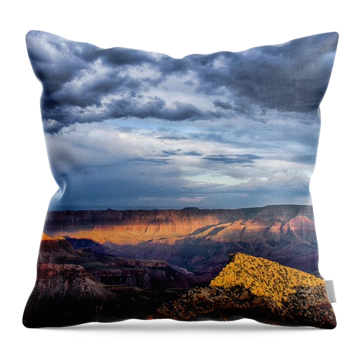 Freyas Castle Throw Pillow featuring the photograph Last light on Freyas Castle by Gaelyn Olmsted