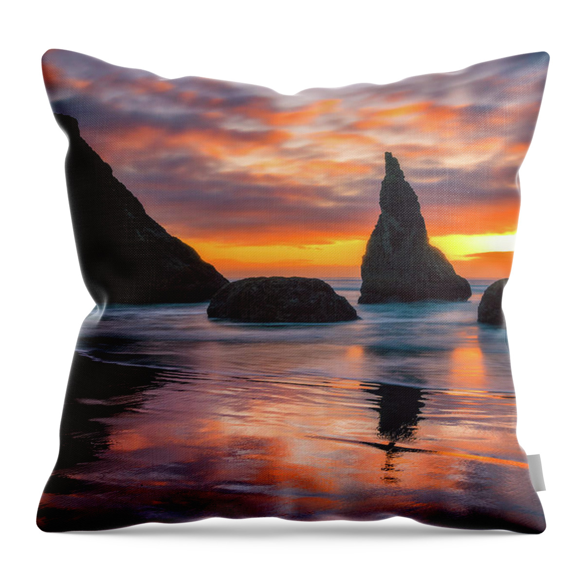 Bandon Throw Pillow featuring the photograph Late Night Cloud Dance by Darren White