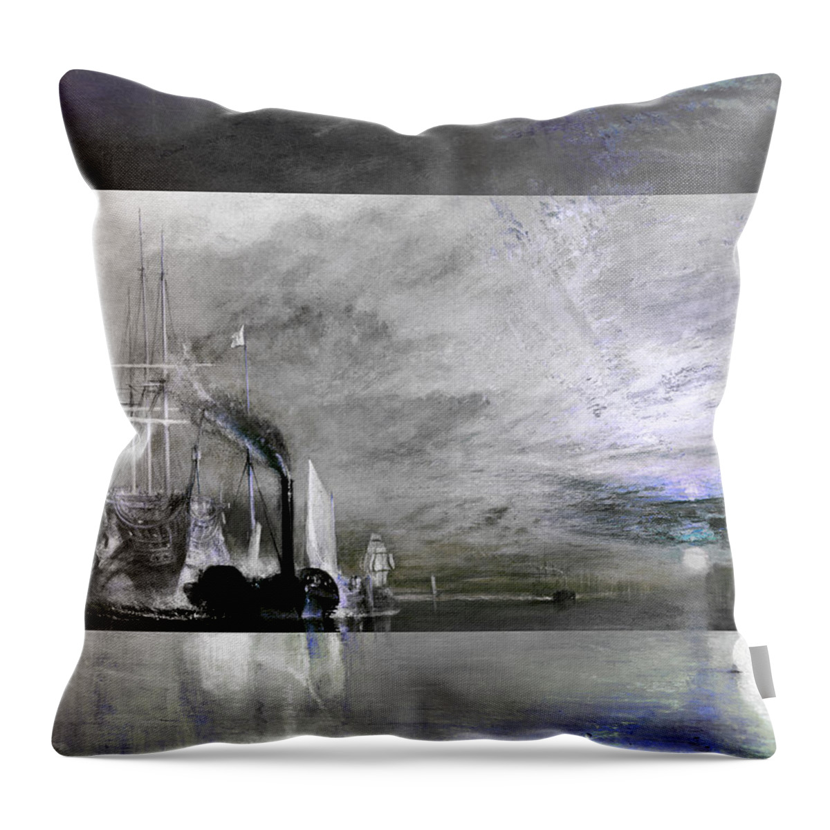 Abstract In The Living Room Throw Pillow featuring the digital art Layered 11 Turner by David Bridburg