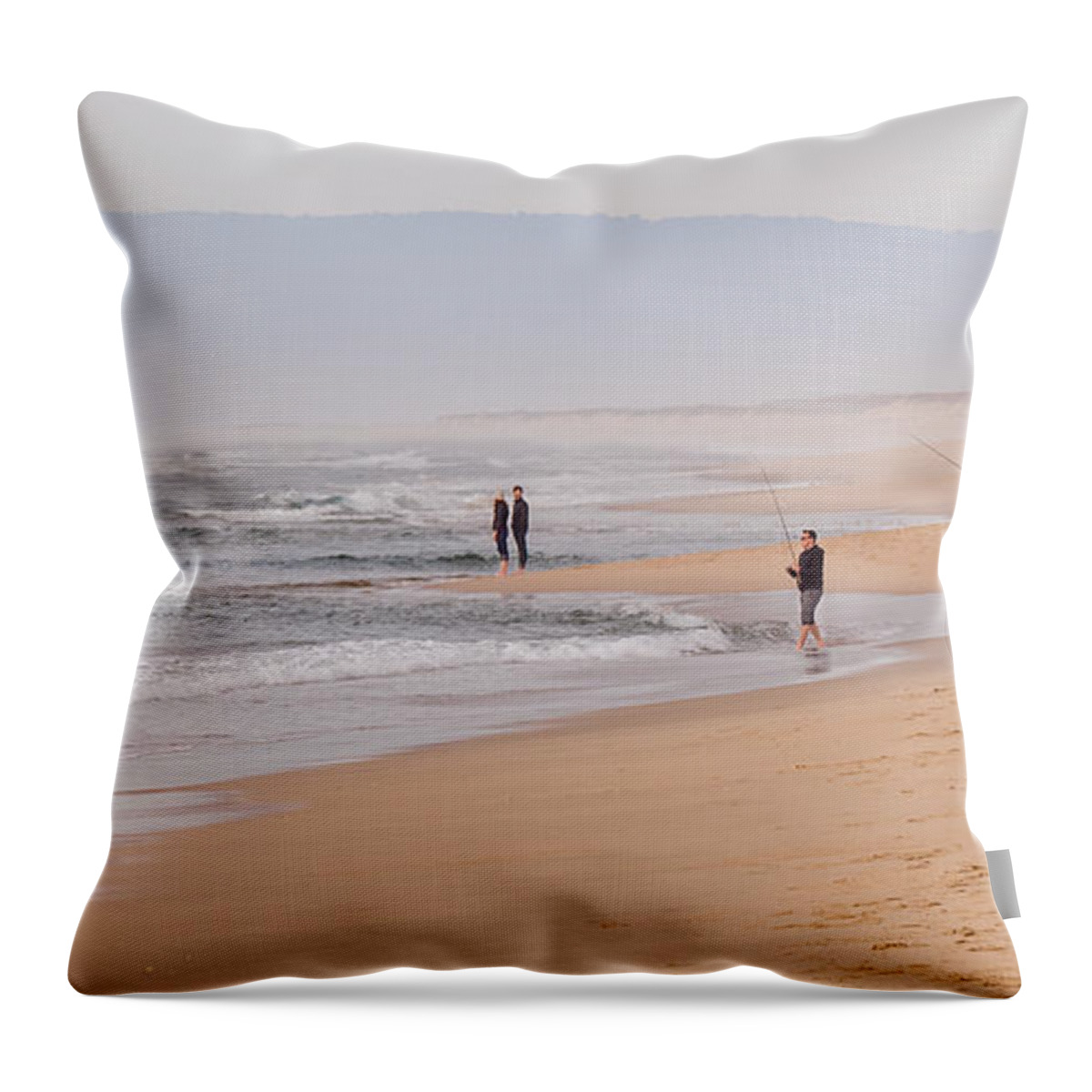 Beach Throw Pillow featuring the photograph Lazy Walk on the Beach by Derek Dean