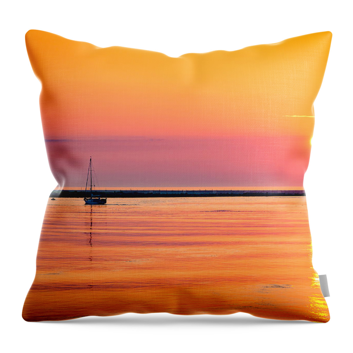 Sunrise Throw Pillow featuring the photograph LBI Dawn by Mark Rogers