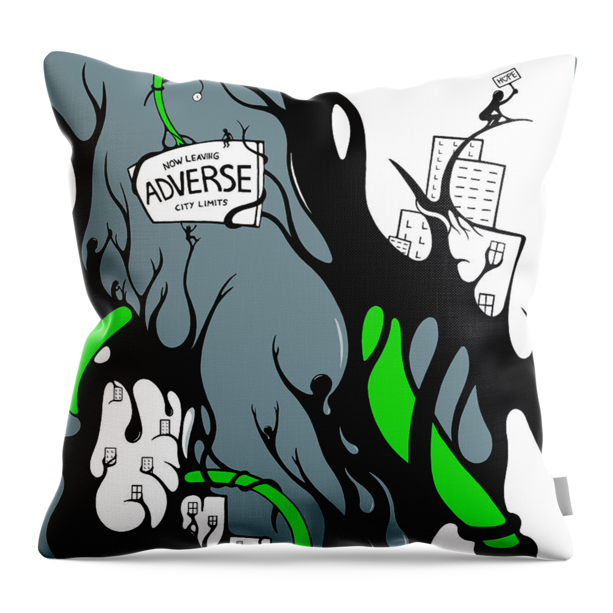 Hope Throw Pillow featuring the digital art Leaving Adversity by Craig Tilley