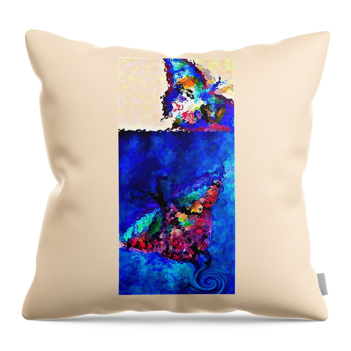 Butterflies Throw Pillow featuring the digital art Let Go Fly Away Into The Light By Lisa Kaiser by Lisa Kaiser