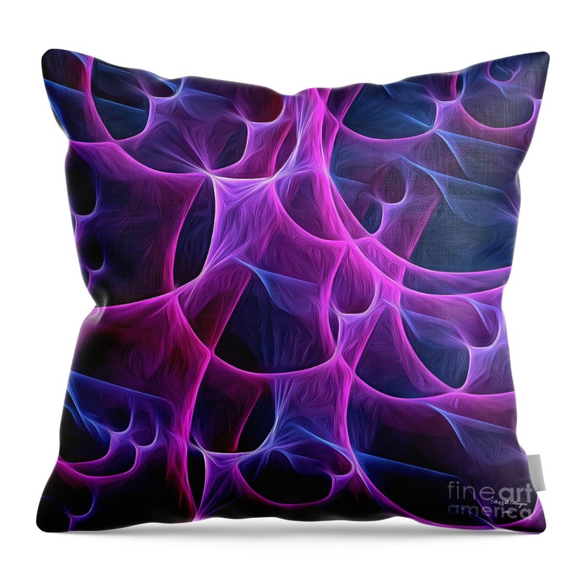 Abstract Throw Pillow featuring the digital art Life by DB Hayes