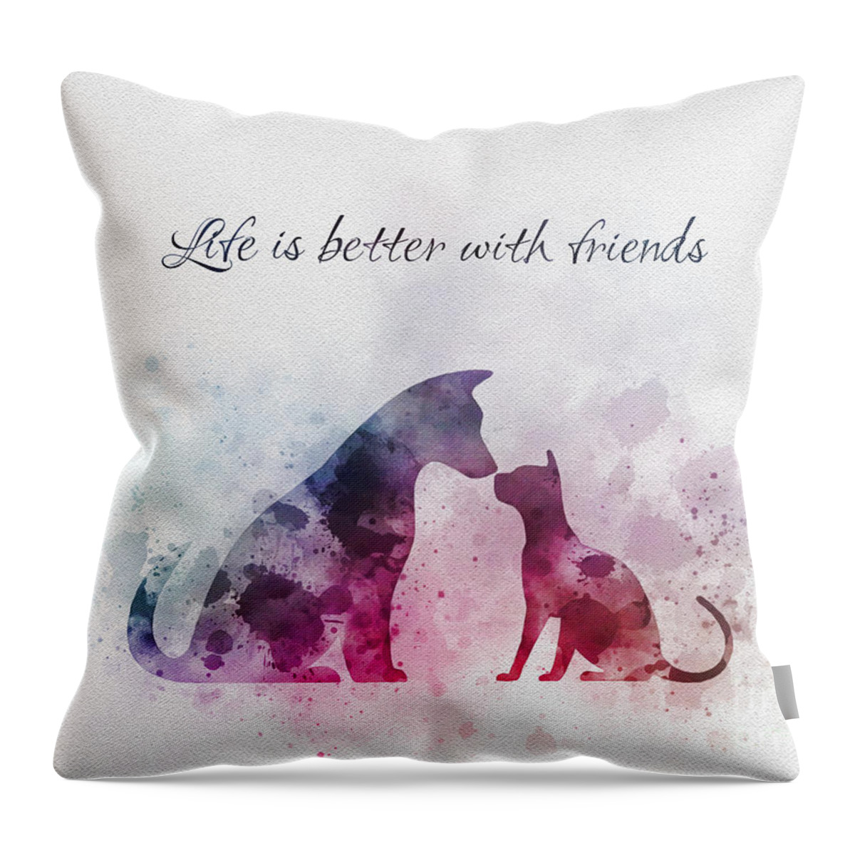 Life Is Better With Friends Throw Pillow for Sale by My Inspiration