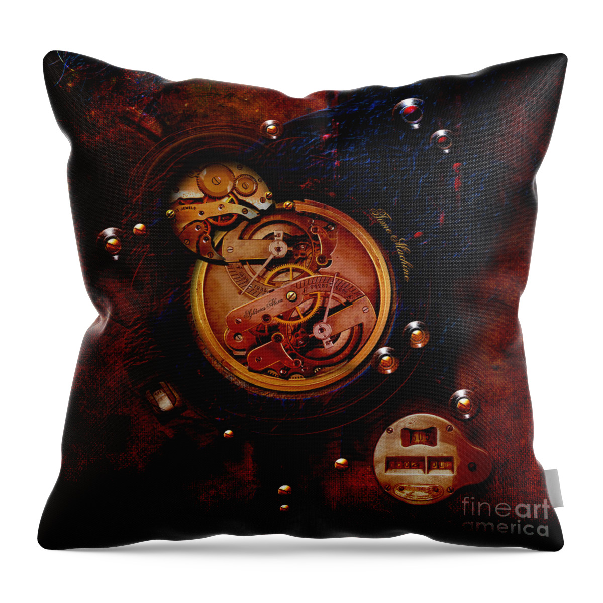  Throw Pillow featuring the painting Life time machine by Alexa Szlavics
