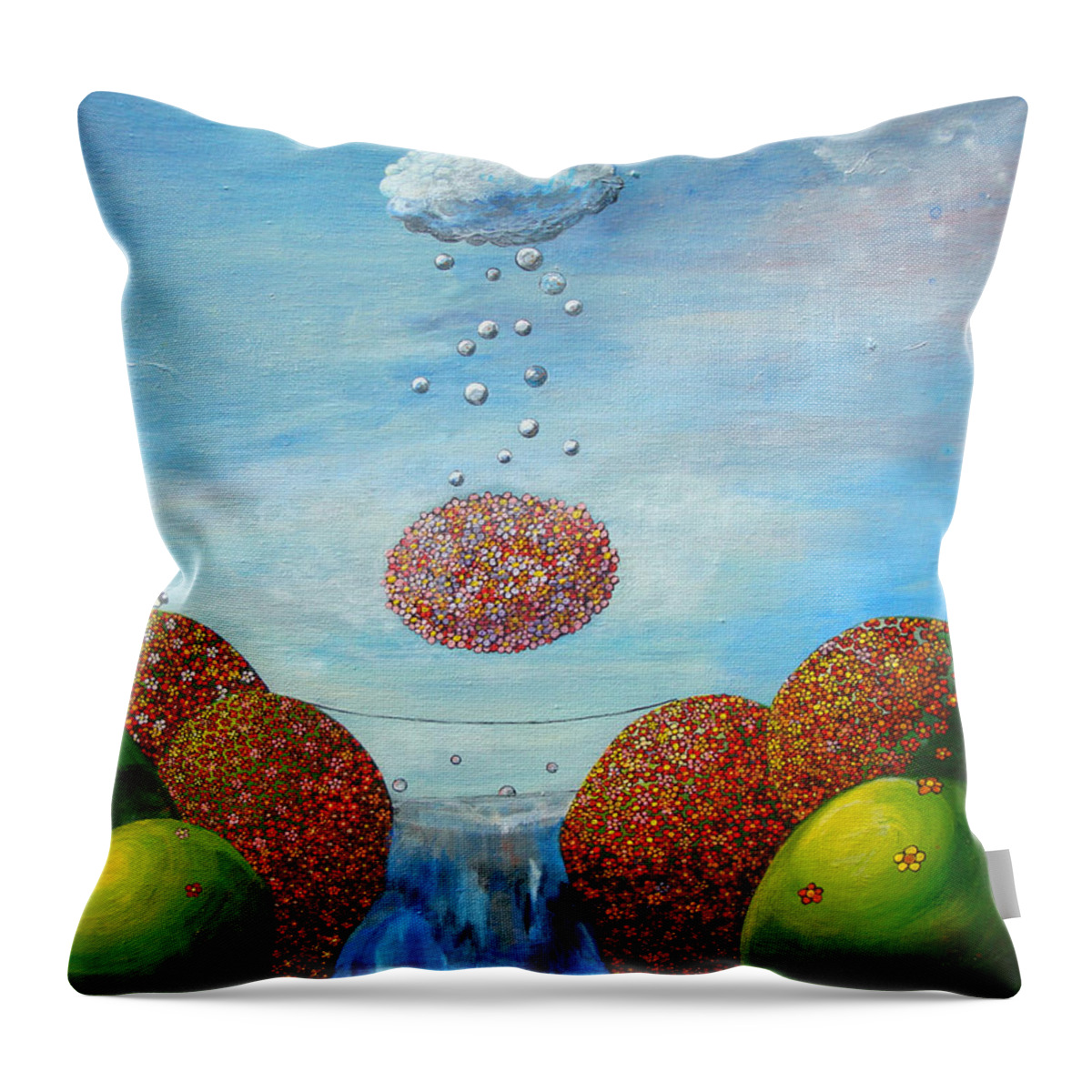  Throw Pillow featuring the painting Life's Path by Mindy Huntress