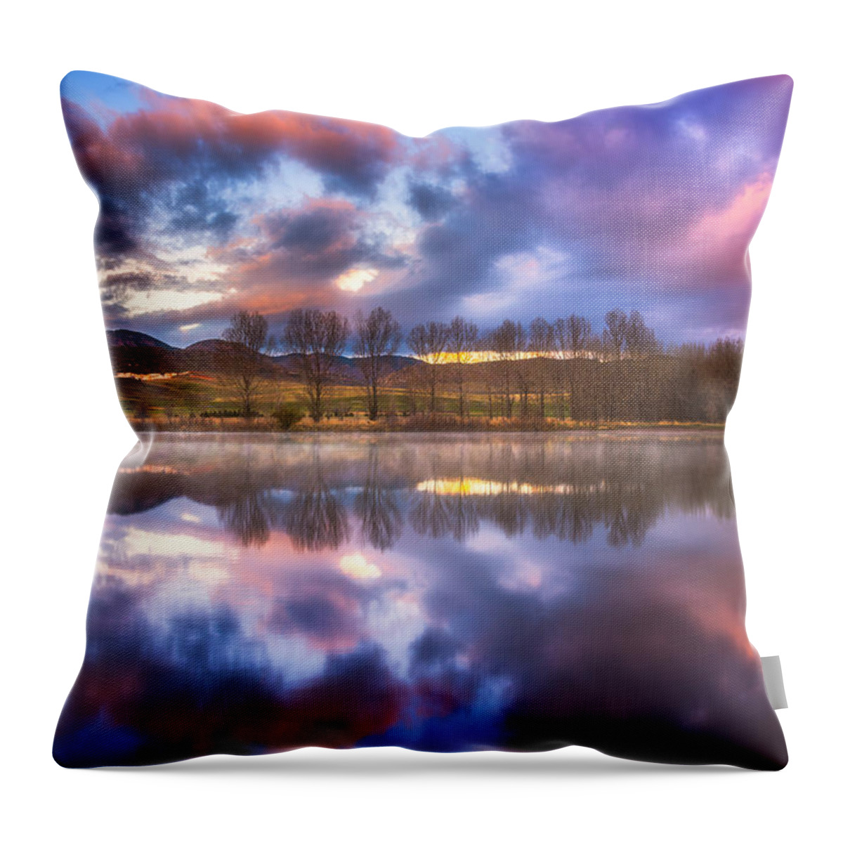 Sunrise Throw Pillow featuring the photograph Light of the Lake by Darren White