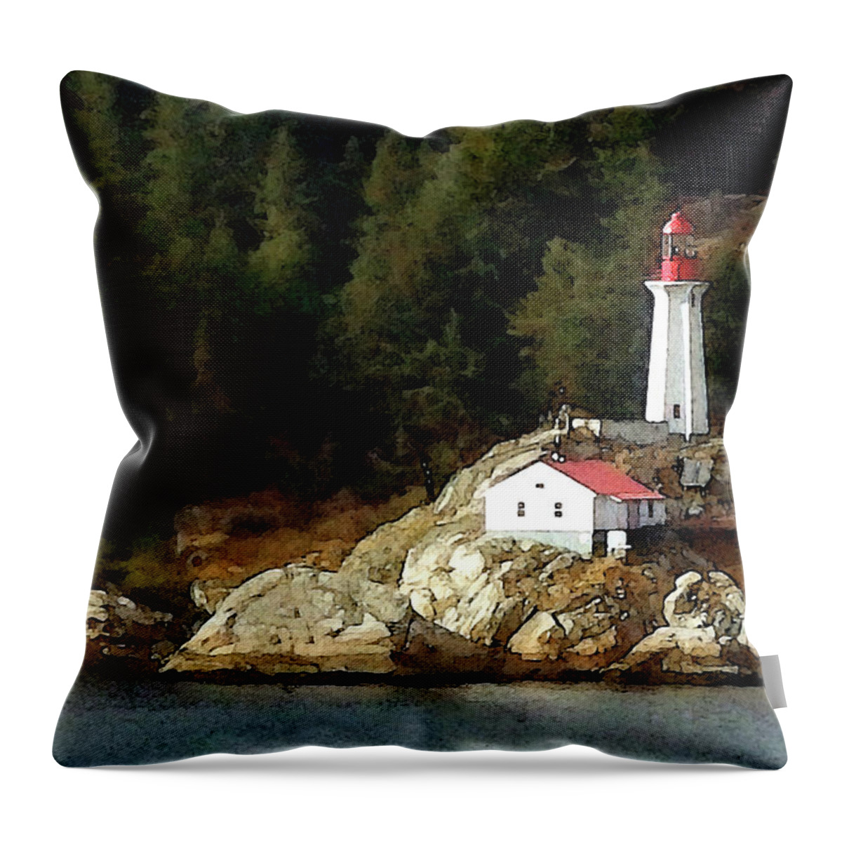 Lighthouse Throw Pillow featuring the photograph Lighthouse Dream by Ted Keller
