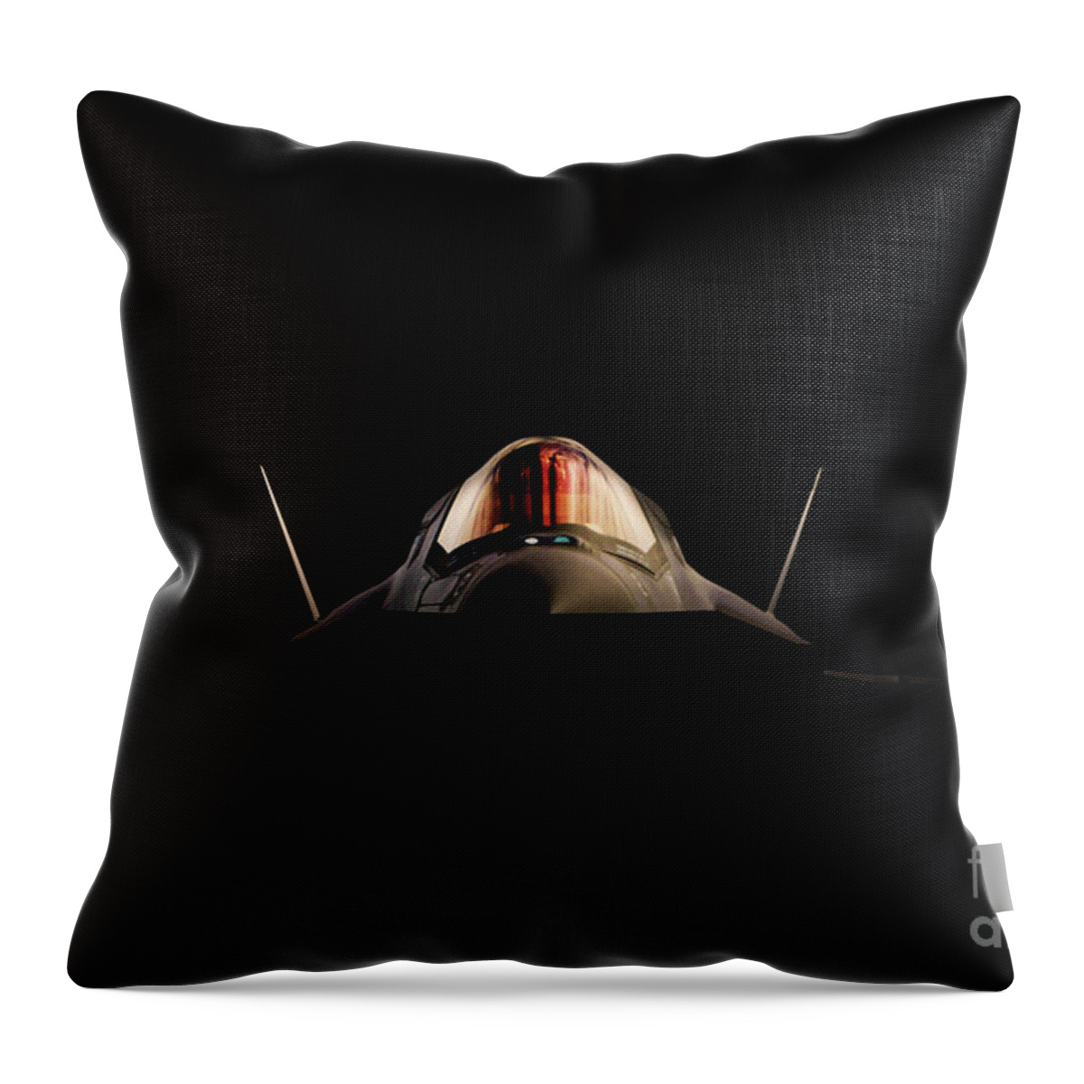 F35 Lightning Throw Pillow featuring the digital art Lightning Shadows by Airpower Art