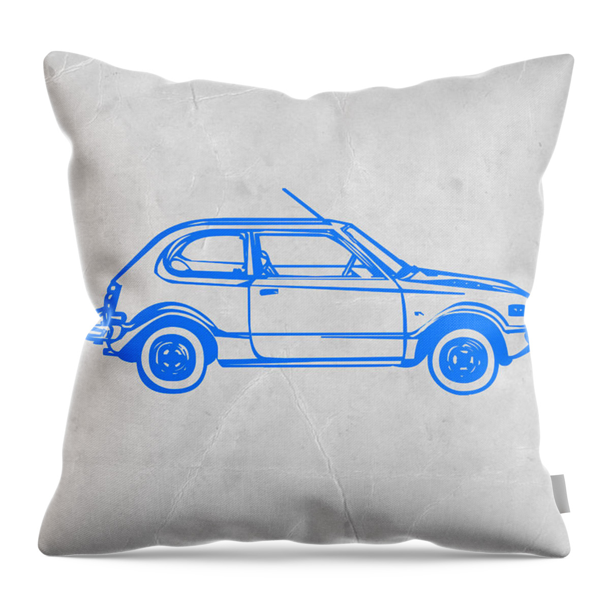Classic Car Throw Pillow featuring the painting Little Car by Naxart Studio
