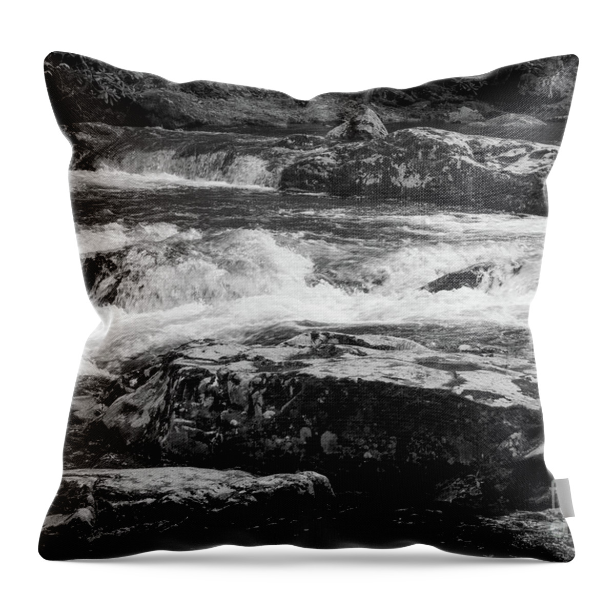 Little Pigeon River Throw Pillow featuring the photograph Little Pigeon River by Chris Scroggins