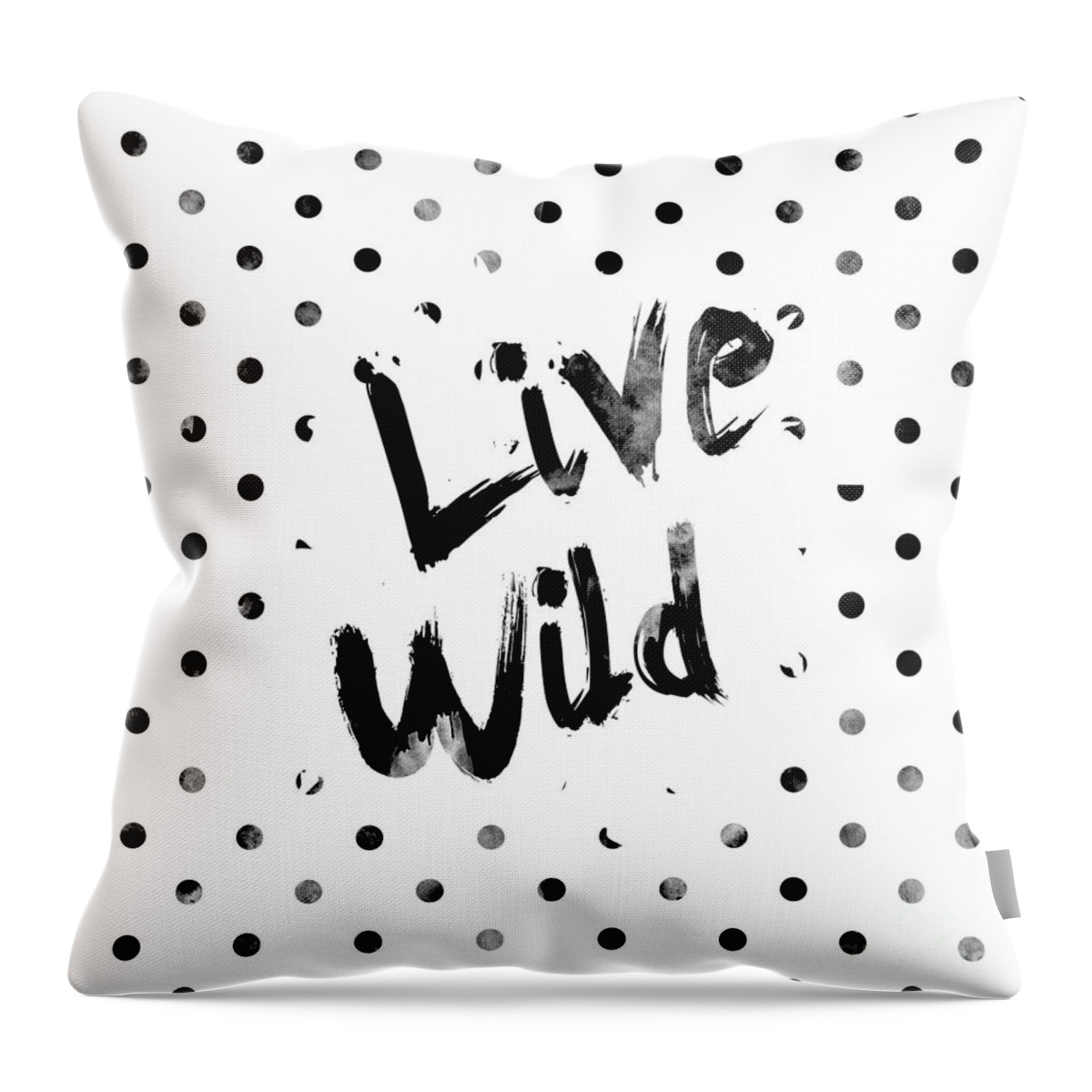 Live Wild Throw Pillow featuring the digital art Live Wild by Pati Photography