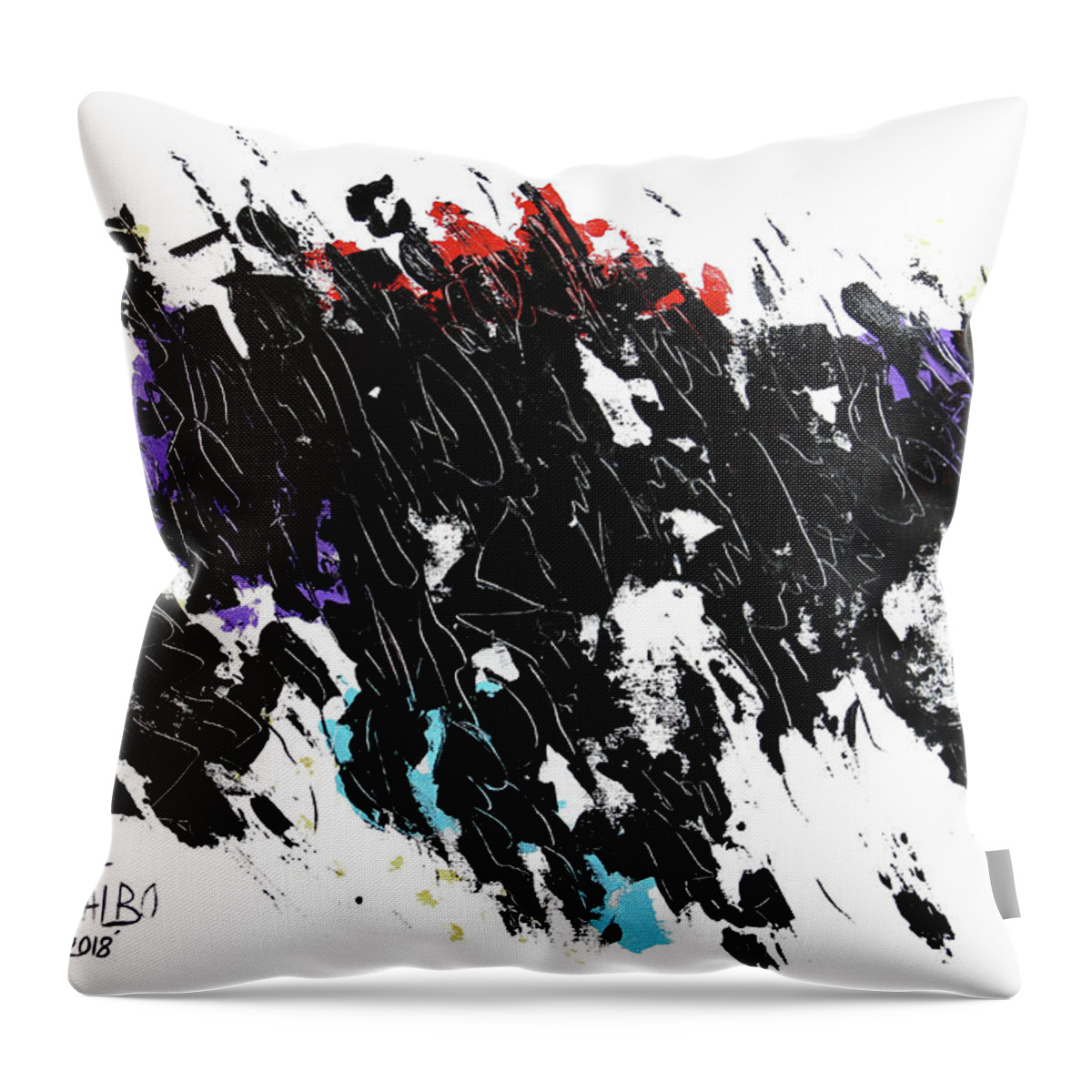Abstract Painting Throw Pillow featuring the painting Living In The Light John 1-5 by Anthony Falbo