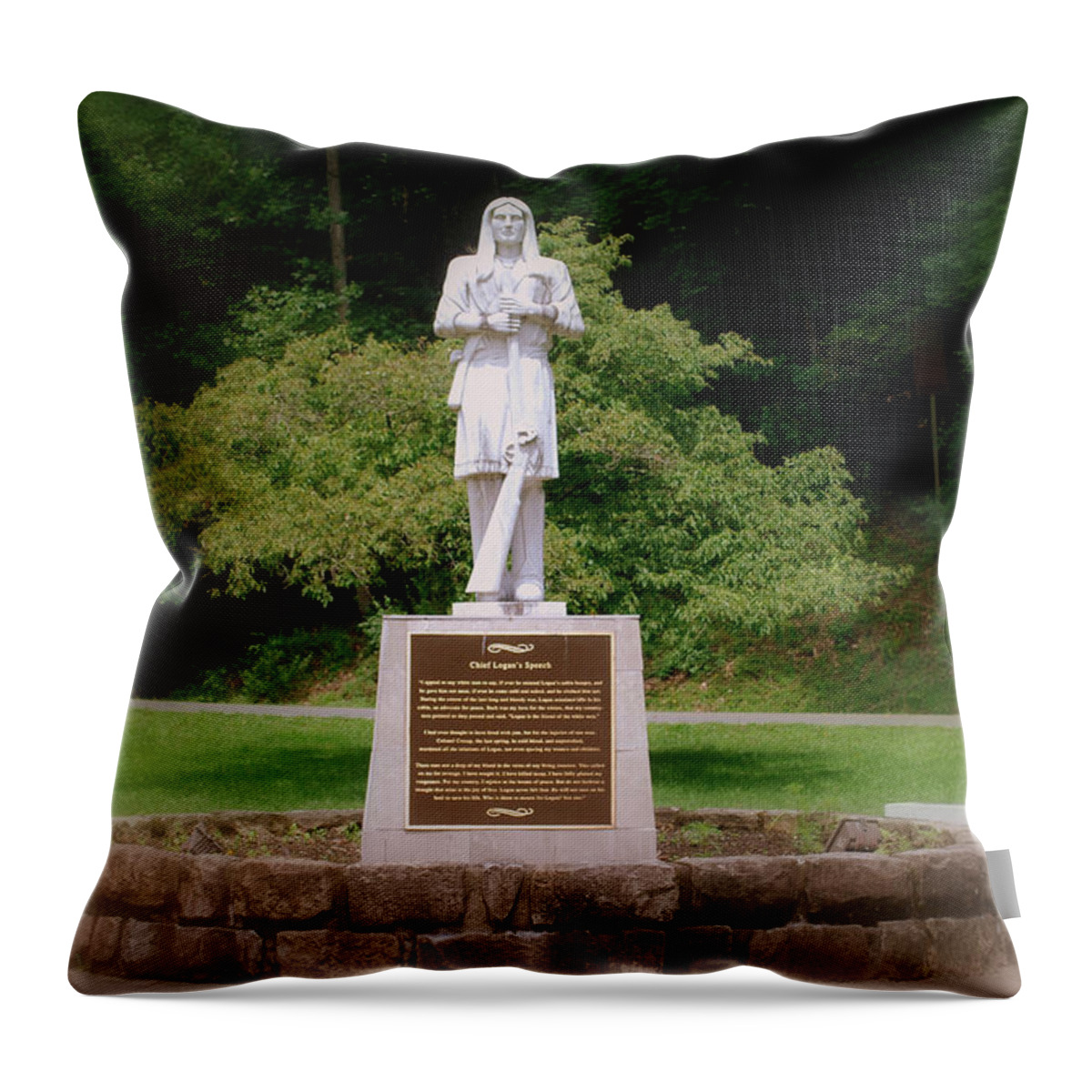 Native American Throw Pillow featuring the photograph Logan by Phil Burton