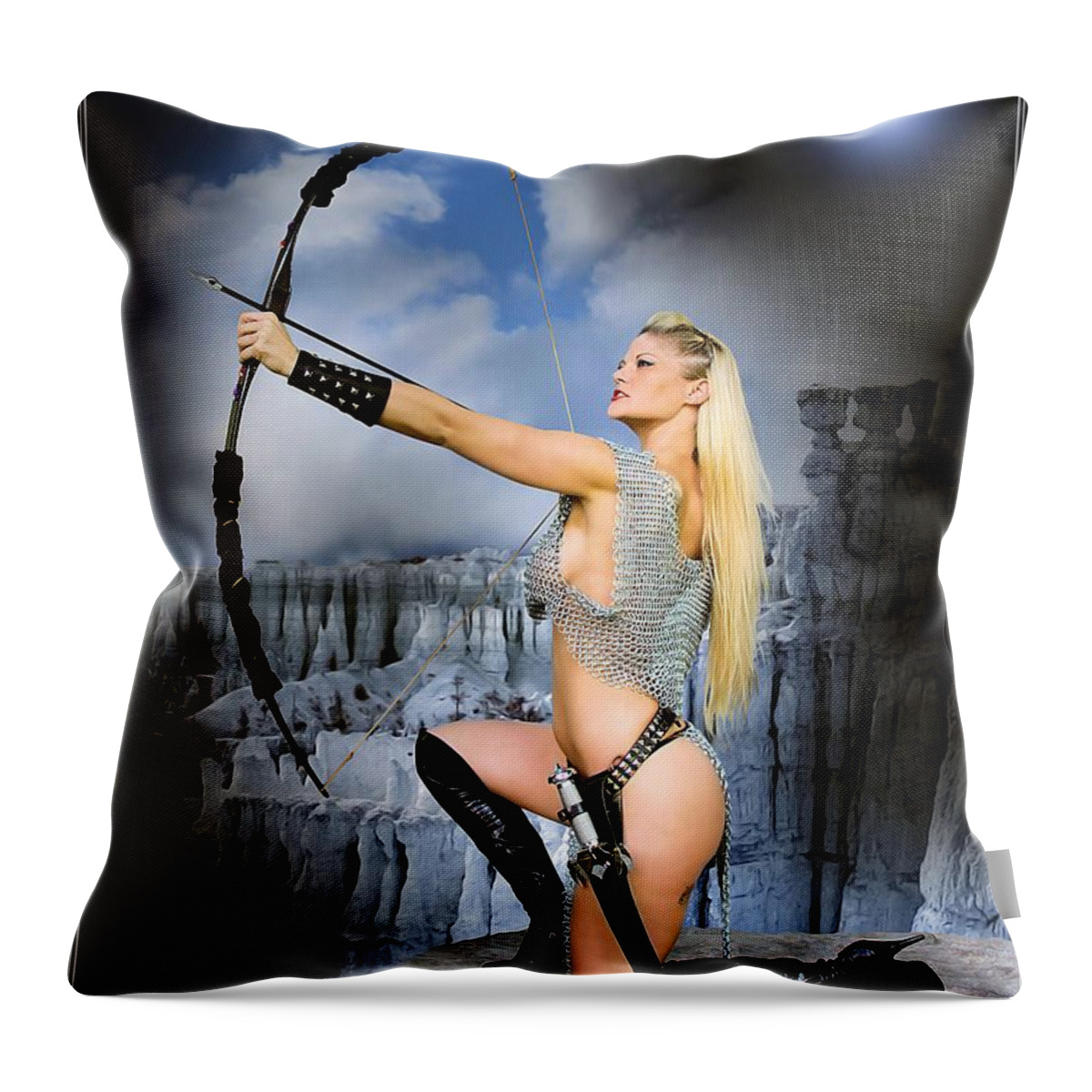 Fantasy Throw Pillow featuring the photograph Long Shot by Jon Volden