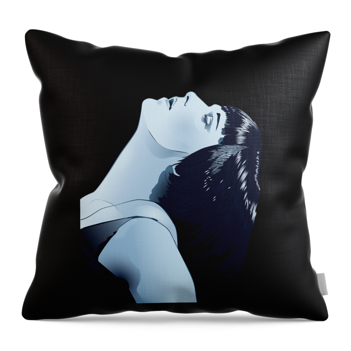 Louise Brooks Official Throw Pillow featuring the digital art Louise Brooks in Berlin by Louise Brooks