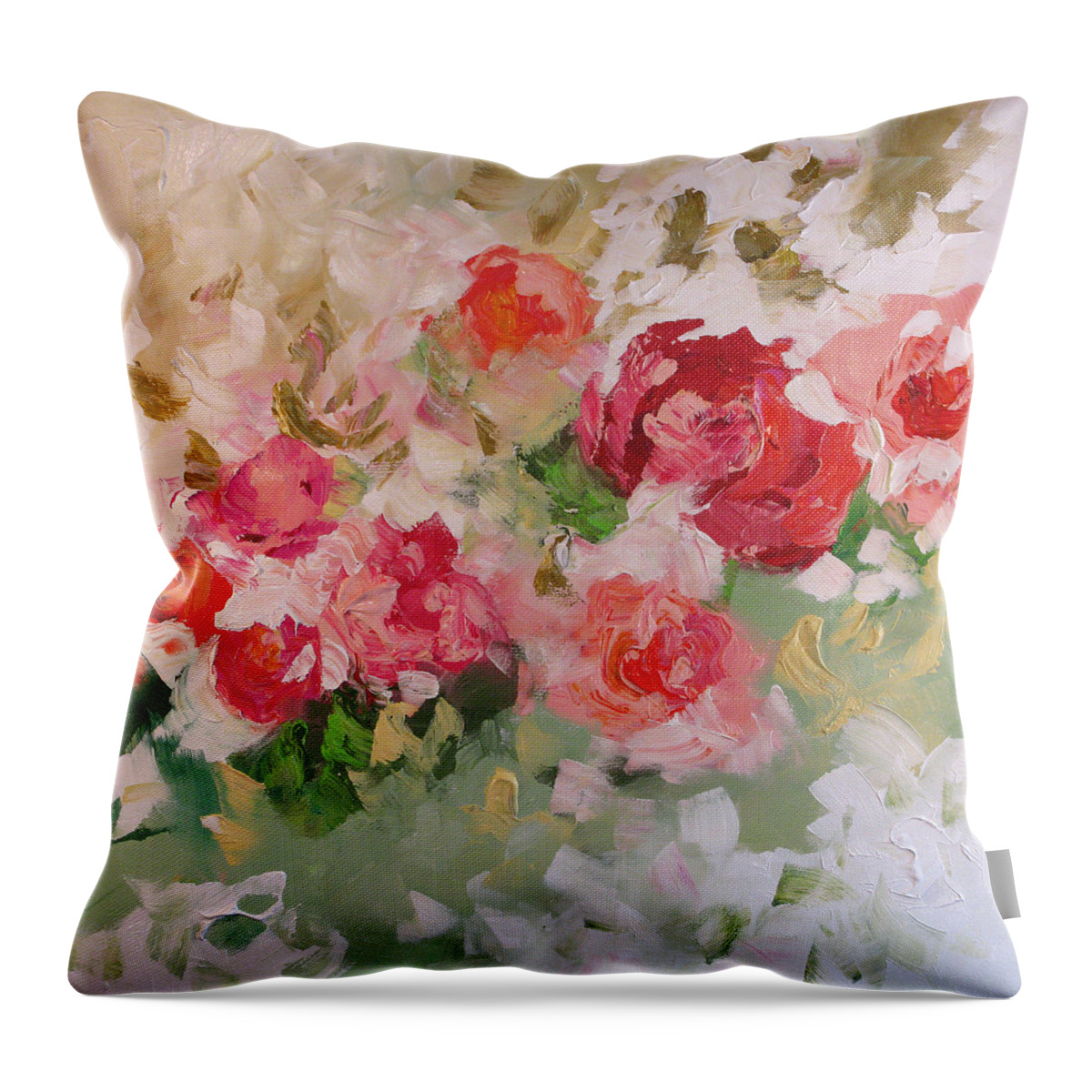 Art Throw Pillow featuring the painting Love Always by Linda Monfort