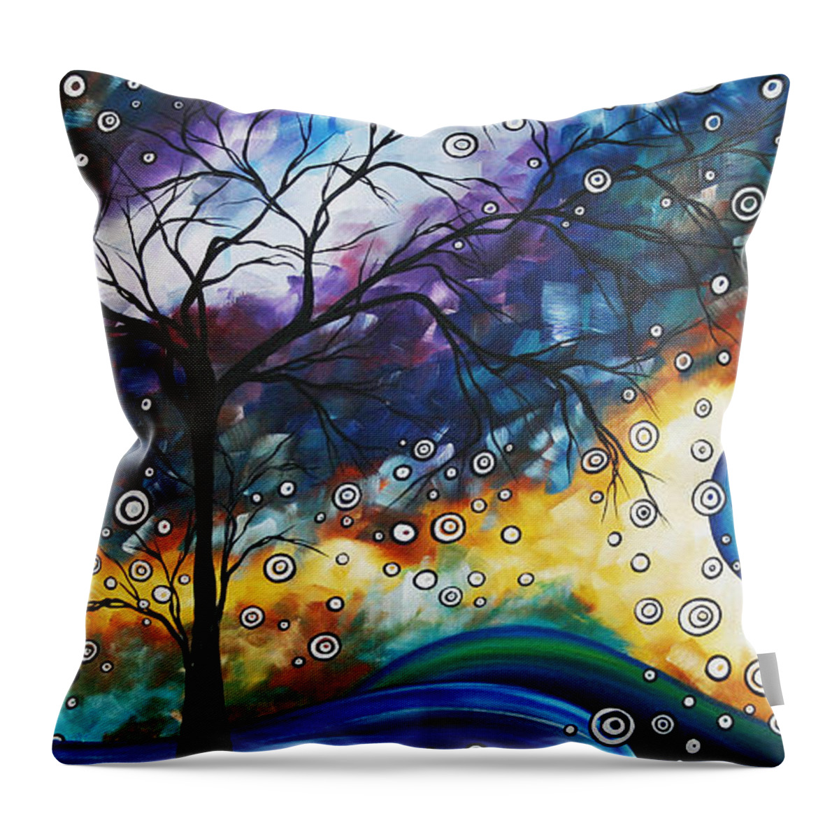 Wall Throw Pillow featuring the painting Love and Laughter by MADART by Megan Duncanson