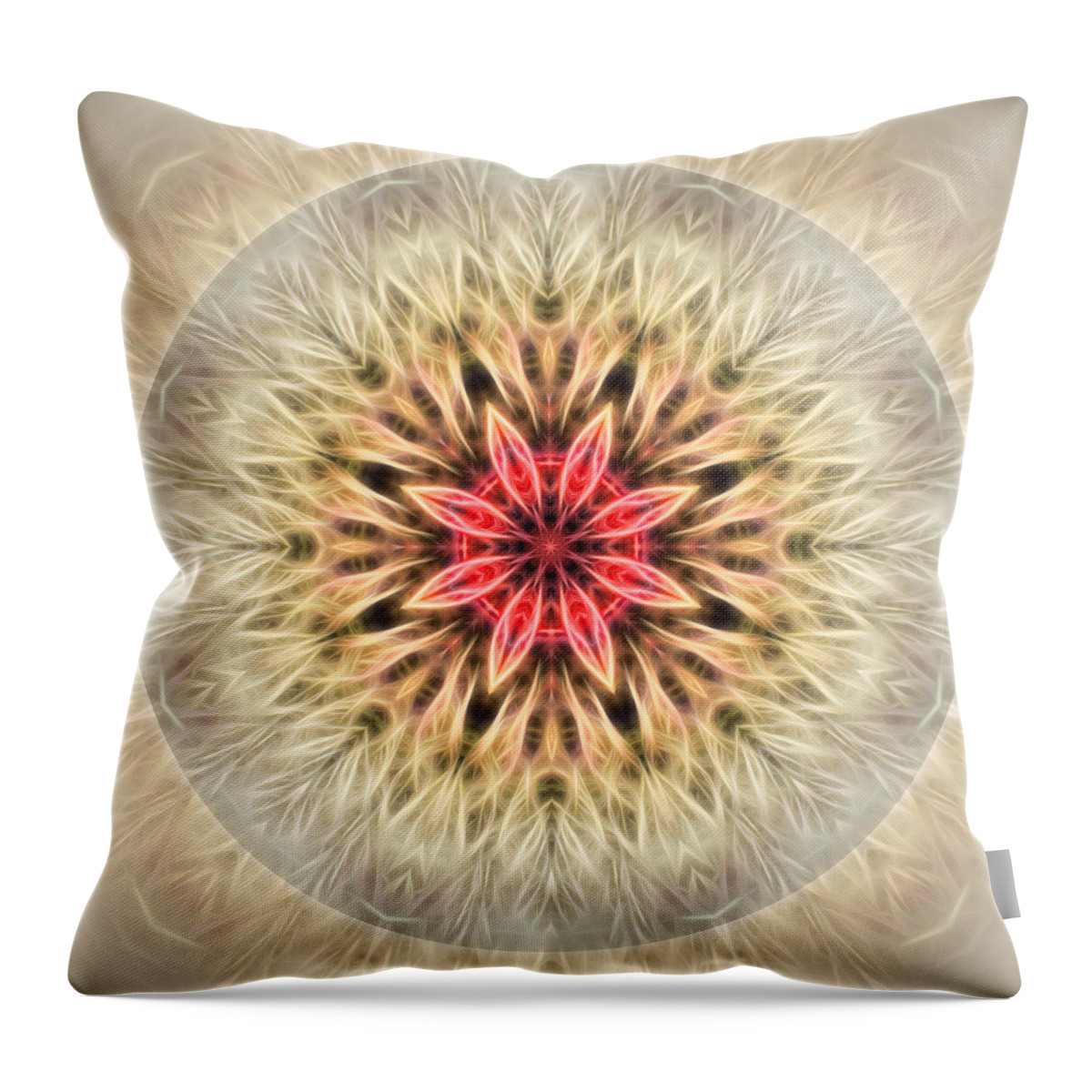 Mandala Throw Pillow featuring the digital art Love From Within Mandala by Beth Sawickie