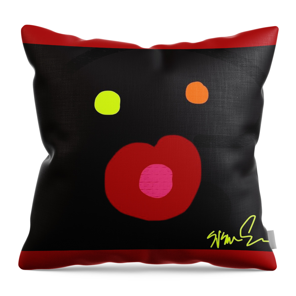 Abstract Throw Pillow featuring the digital art Love you with all My ART by Susan Fielder