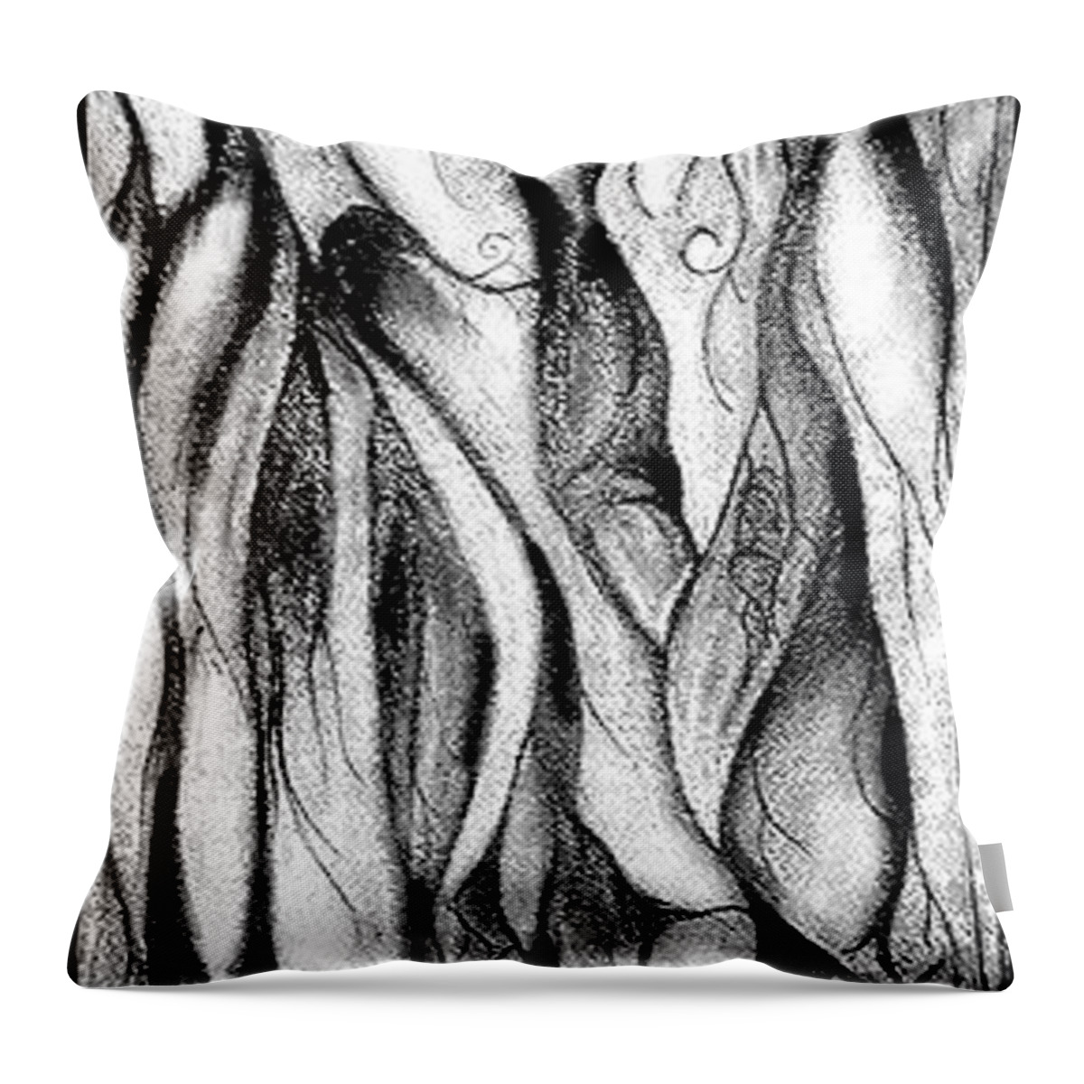 Lovers Series Throw Pillow featuring the drawing Loves Pedestal by James Lanigan Thompson MFA