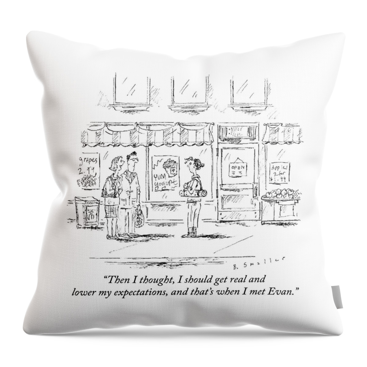 Lower Expectations Throw Pillow
