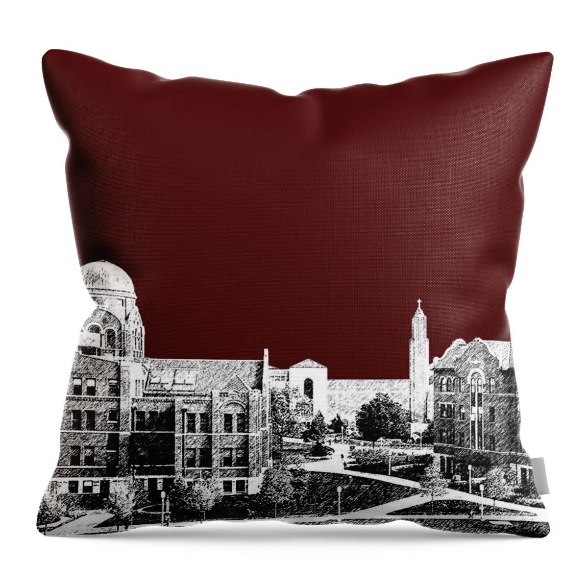  Throw Pillow featuring the digital art Loyola University Version 4 by DB Artist
