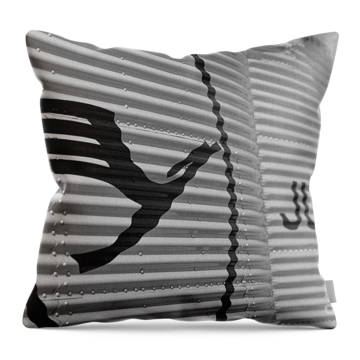 Lufthansa Throw Pillow featuring the photograph Lufthansa and Junkers logos by Riccardo Mottola