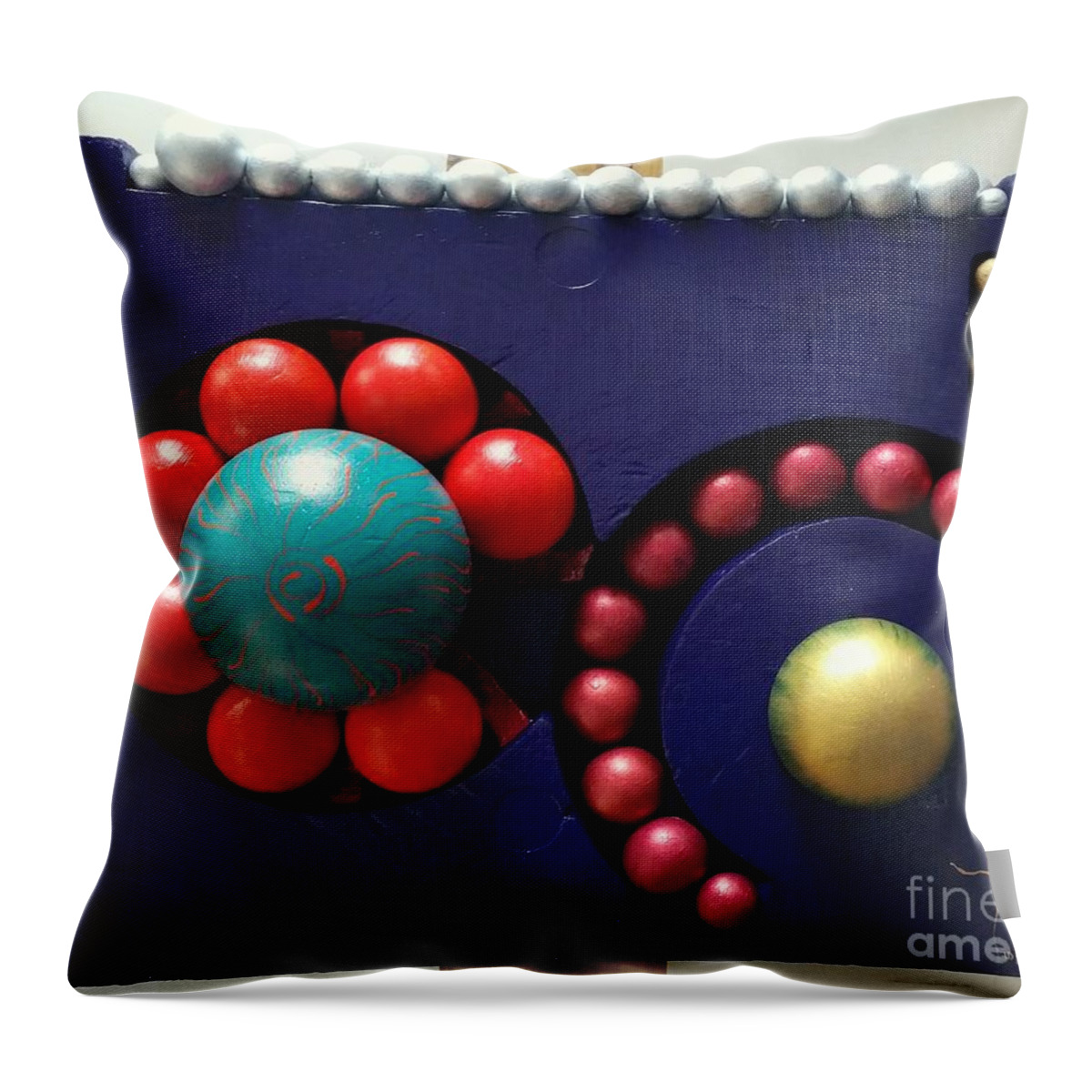  Throw Pillow featuring the painting M O D A Garden by James Lanigan Thompson MFA