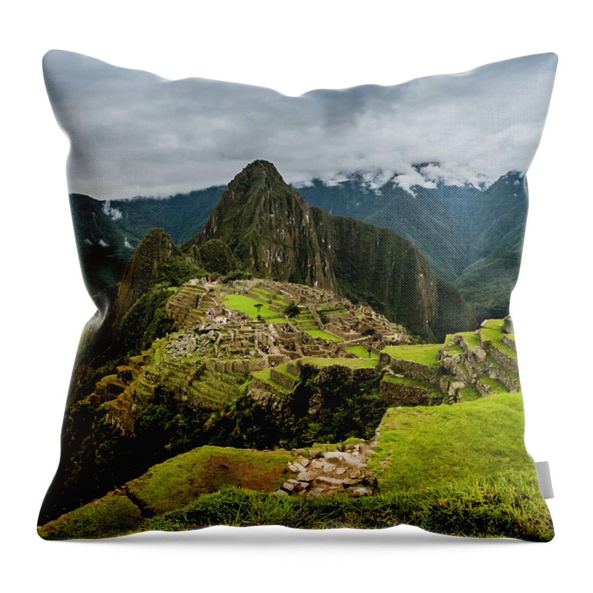 Peru Throw Pillow featuring the photograph Machu Picchu #1 by John Roach