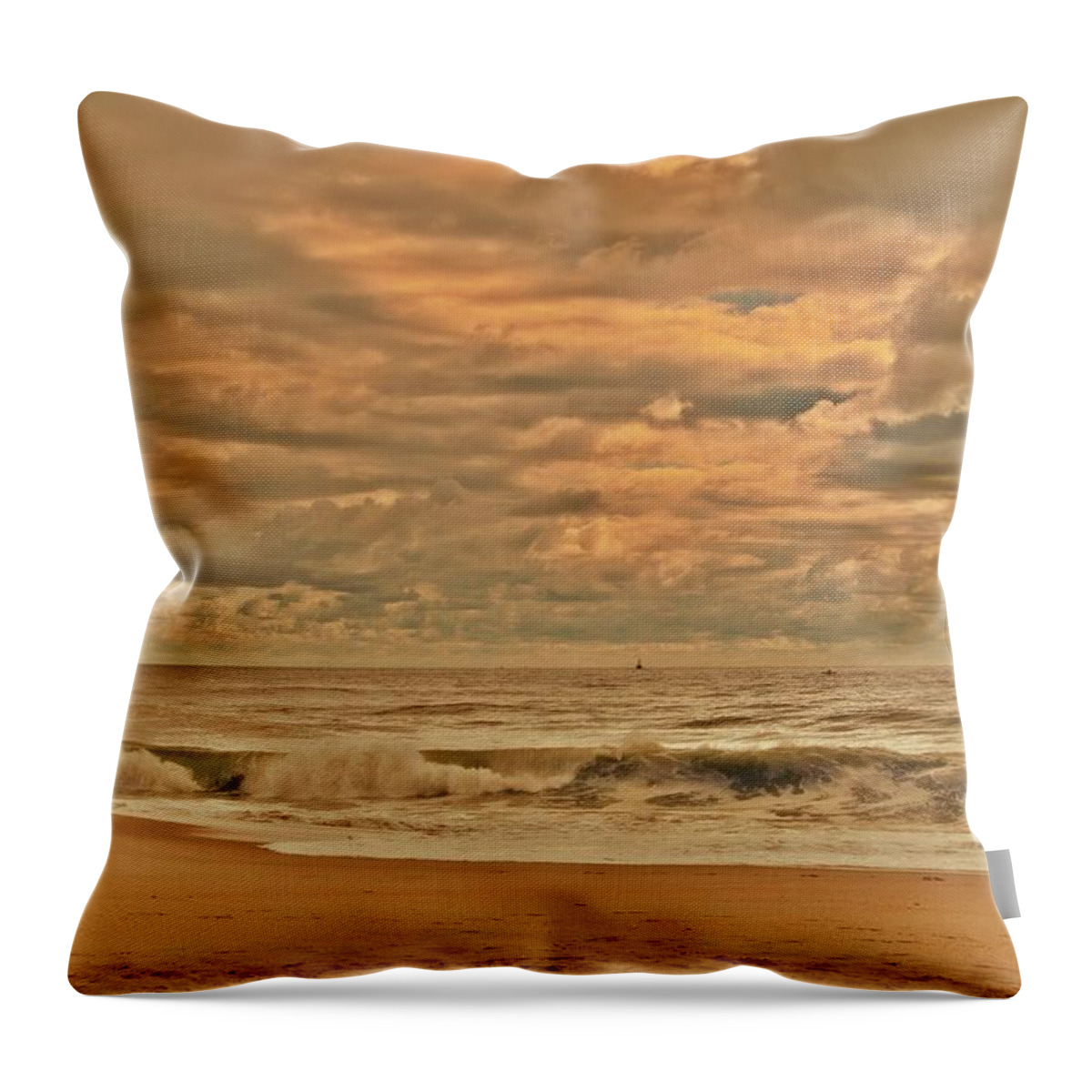 Jersey Shore Throw Pillow featuring the photograph Magic In The Air - Jersey Shore by Angie Tirado