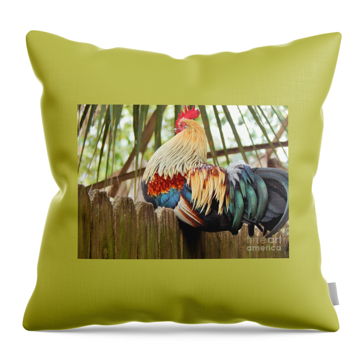 Rooster Throw Pillow featuring the photograph Majestic by Jan Gelders