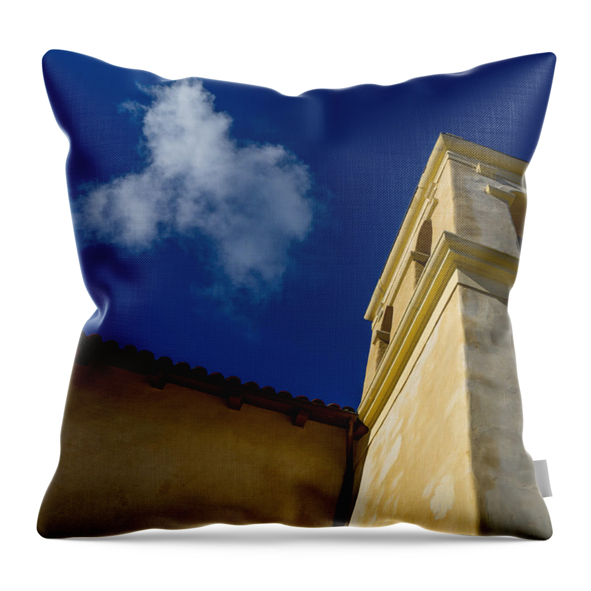 Church Throw Pillow featuring the photograph Man and Nature by Derek Dean