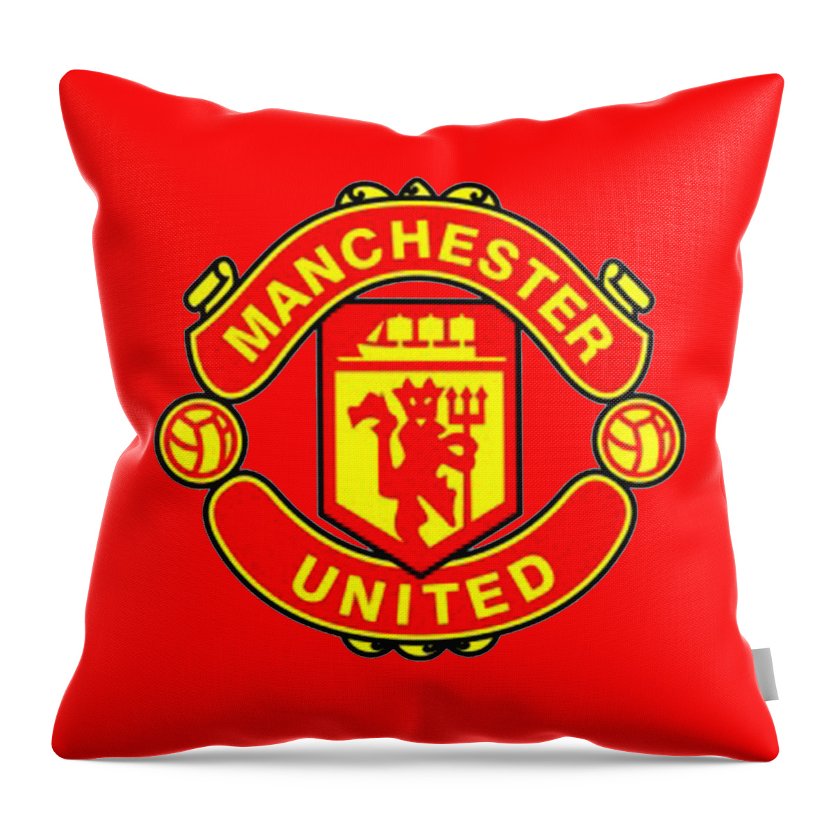 Manchester United Throw Pillow featuring the digital art Manchester United by Rawa Rontek
