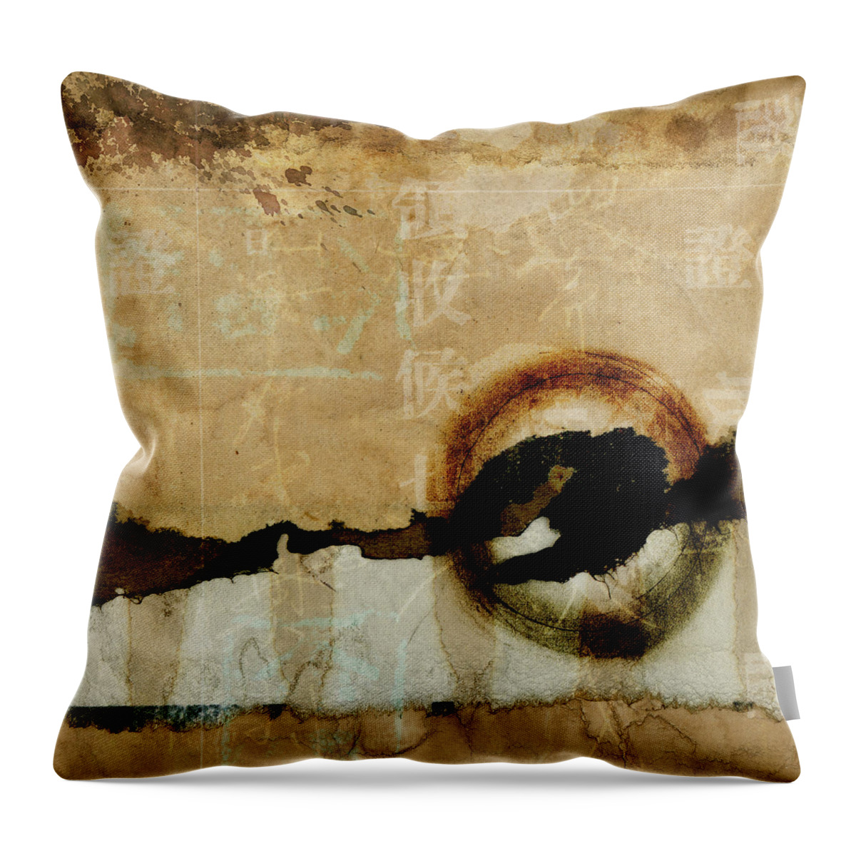 Mapping The Mountains Throw Pillow featuring the mixed media Mapping the Mountains Mixed Media by Carol Leigh