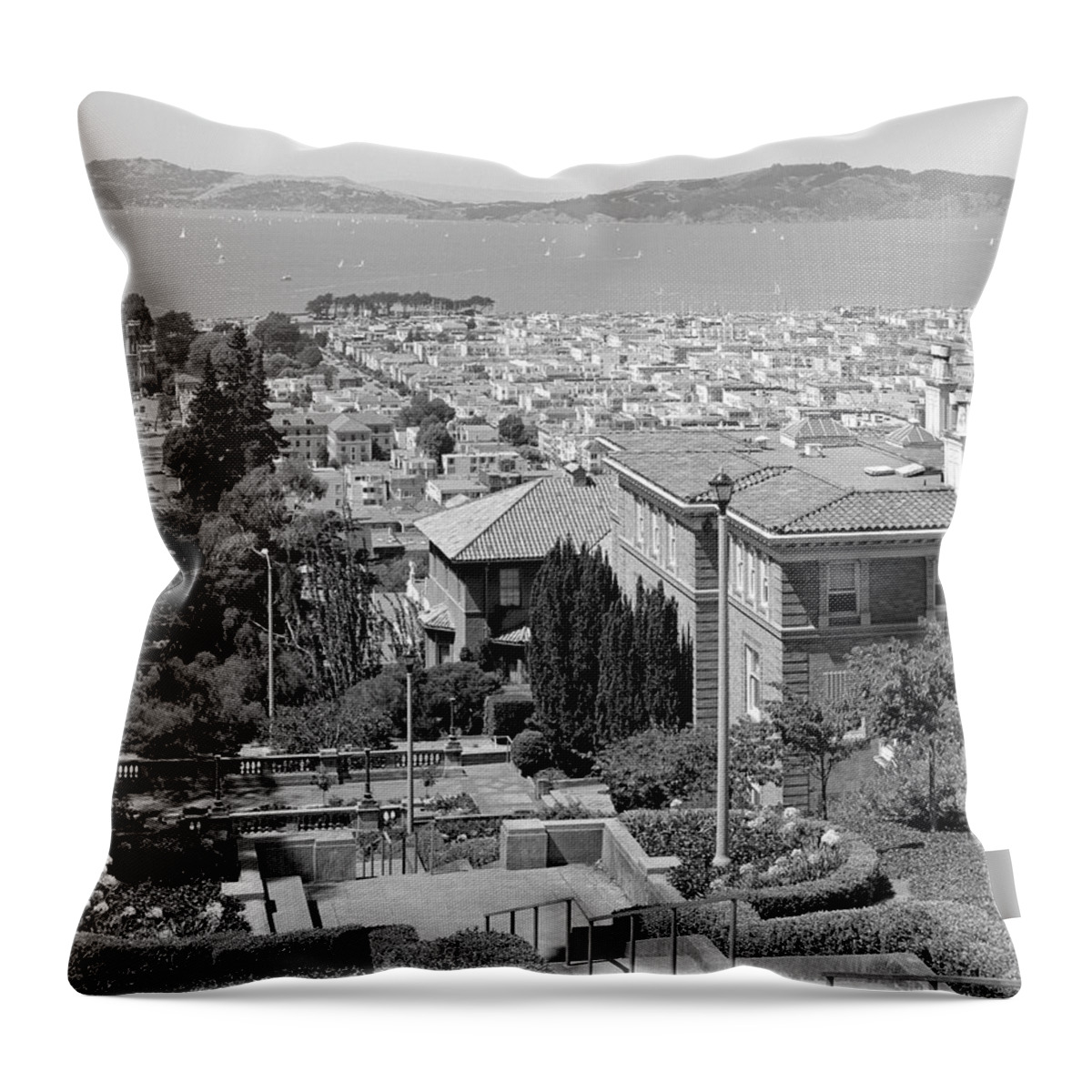 Marina District Throw Pillow featuring the photograph Marina District San Francisco Bay California by Kathy Anselmo