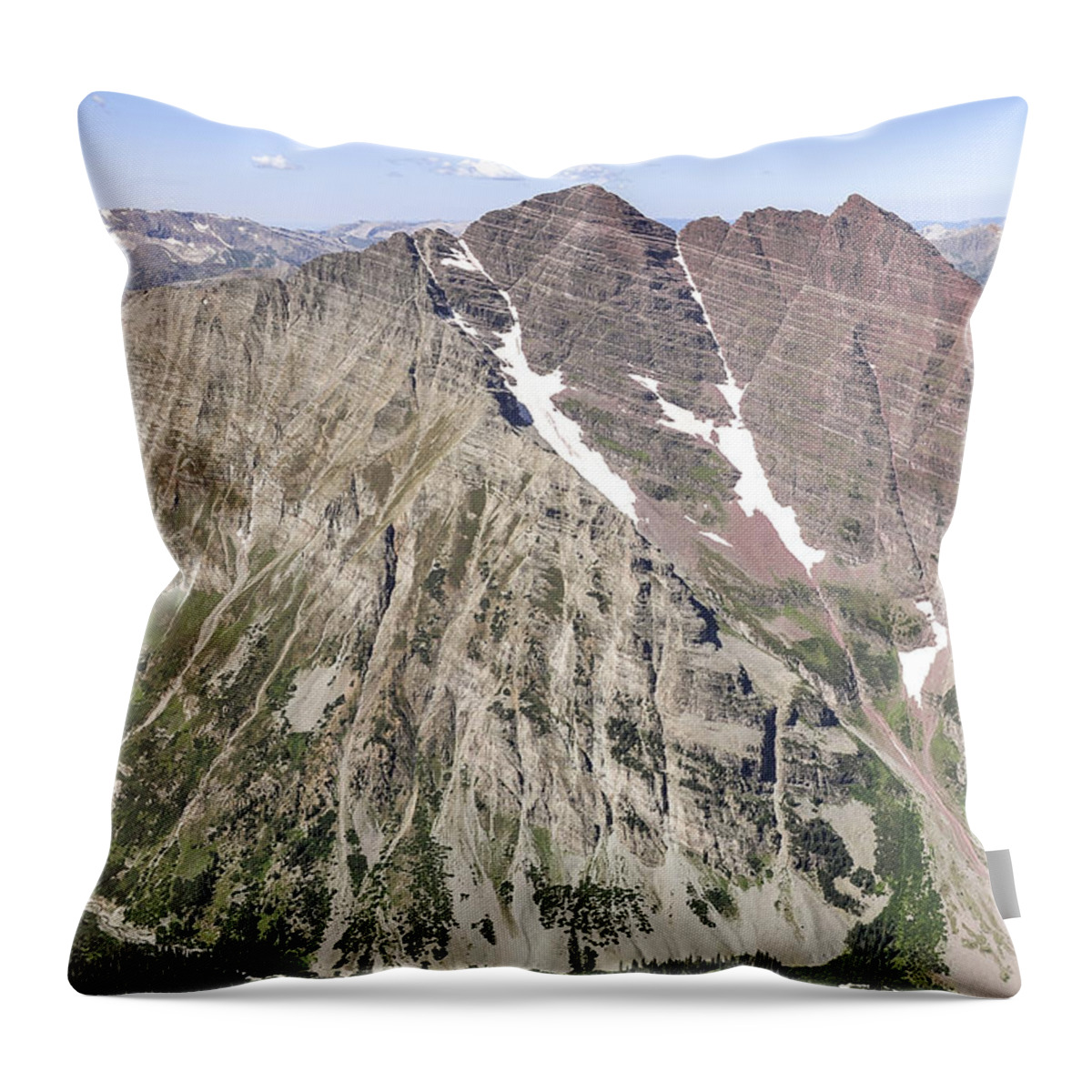 Maroon Bells Throw Pillow featuring the photograph Maroon Bells by Aaron Spong
