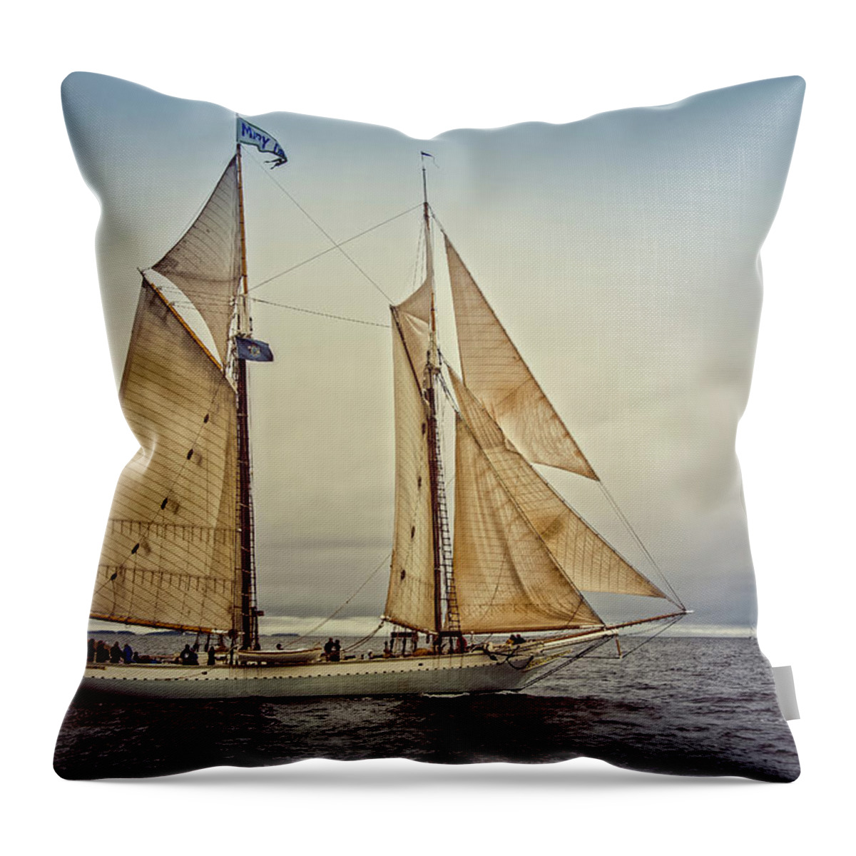Schooner Throw Pillow featuring the photograph Mary Day 3 by Fred LeBlanc