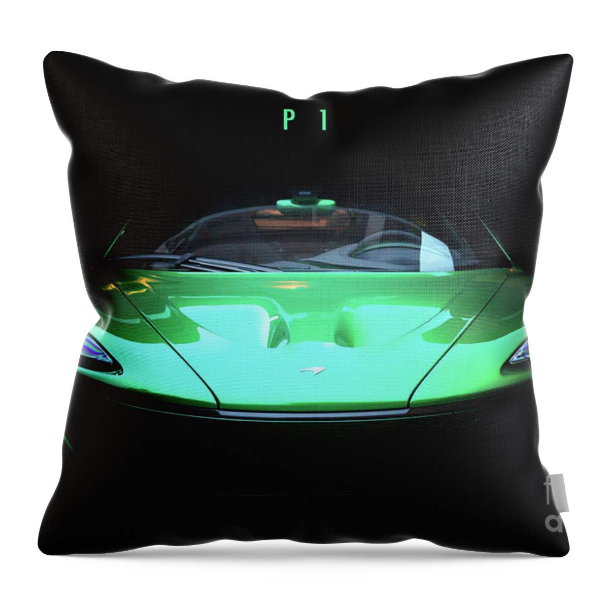 Mclaren Throw Pillow featuring the digital art McLaren P1 by Airpower Art